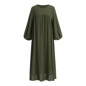 Miriam Collection Olive Green Long Sleeve lagenlook abaya maxi dress XL NWT